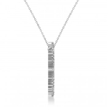 Diamond Sun Pendant Necklace 14k White Gold (0.56ct)