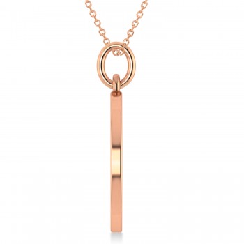 Aries Coin Zodiac Pendant Necklace 14k Rose Gold