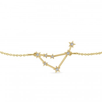 Diamond Capricorn Zodiac Constellation Star Bracelet 14k Yellow Gold (0.11ct)