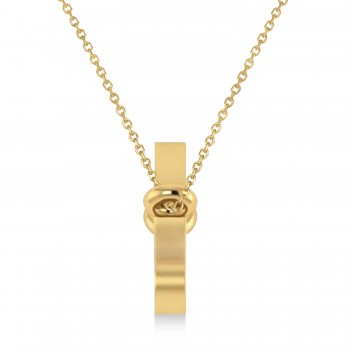 Taurus Zodiac Text Pendant Necklace 14k Yellow Gold