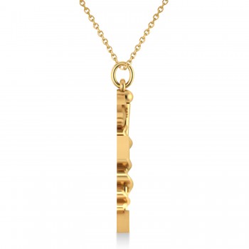 Medical PTA Symbol Pendant Necklace 14k Yellow Gold