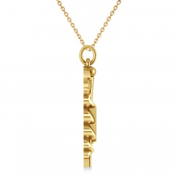 Medical RX Pharmacy Symbol Pendant Necklace 14k Yellow Gold