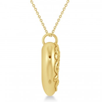 Forever Loved Heart Locket Necklace 14k Yellow Gold