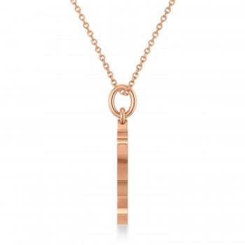 Maple Leaf Pendant Necklace 14k Rose Gold