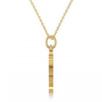 Maple Leaf Pendant Necklace 14k Yellow Gold