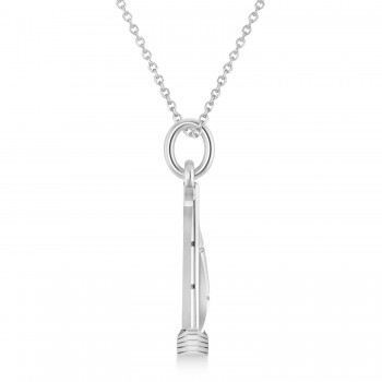 Sailboat Pendant Necklace 14k White Gold