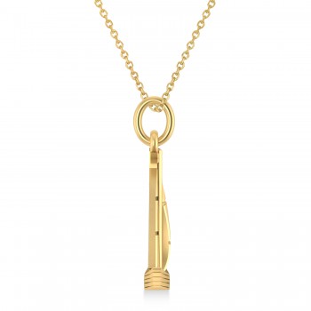 Sailboat Pendant Necklace 14k Yellow Gold