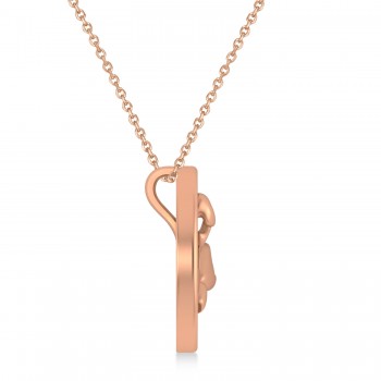 Boxing Charm Men's Pendant Necklace 14K Rose Gold