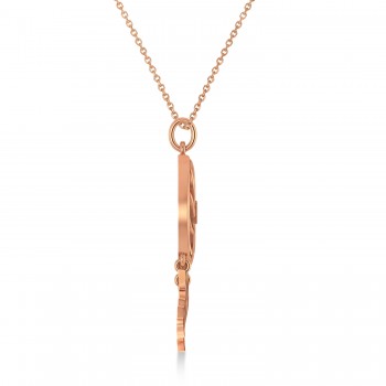 Diamond Dream Catcher Pendant Necklace 14k Rose Gold (0.10ct)