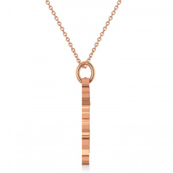 Map of Africa Pendant Necklace 14K Rose Gold