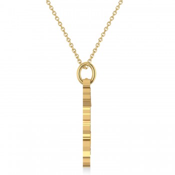 Map of Africa Pendant Necklace 14K Yellow Gold
