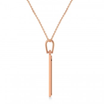 Playing Card Poker Pendant Necklace 14K Rose Gold