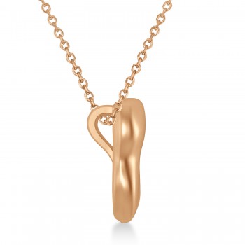 Tooth Pendant Necklace 14k Rose Gold