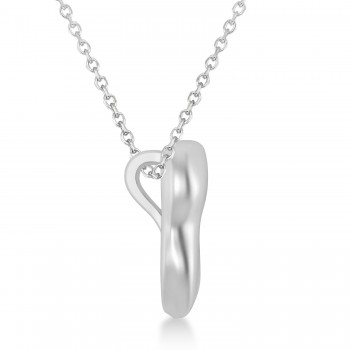 Tooth Pendant Necklace 14k White Gold