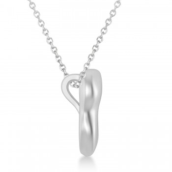 Smiling Tooth Pendant Necklace 14k White Gold