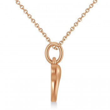 Molar Tooth Pendant Necklace 14k Rose Gold