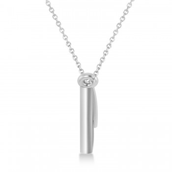 Engravable Love Letter Envelope Pendant Necklace 14k White Gold