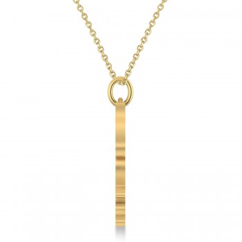 Tiger Shaped Charm Pendant Necklace 14k Yellow Gold