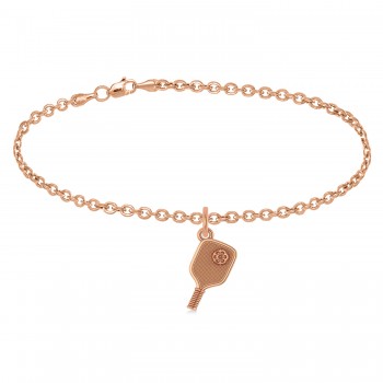 Pickleball Paddle Bracelet in 14K Rose Gold