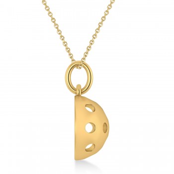 Pickleball Pendant Necklace 14k Yellow Gold