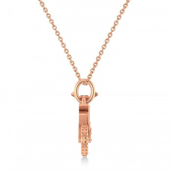 Motorcycle Charm Men's Pendant Necklace 14K Rose Gold