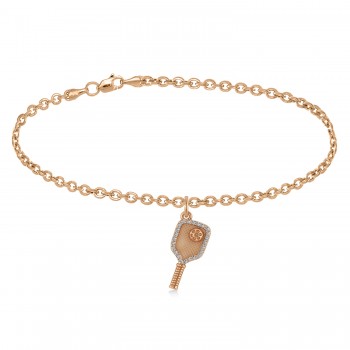 Diamond Pickle Paddle Bracelet 14K Rose Gold (0.24ct)