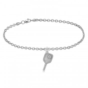 Diamond Pickle Paddle Bracelet 14K White Gold (0.24ct)