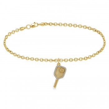 Diamond Pickle Paddle Bracelet 18K Yellow Gold (0.24ct)