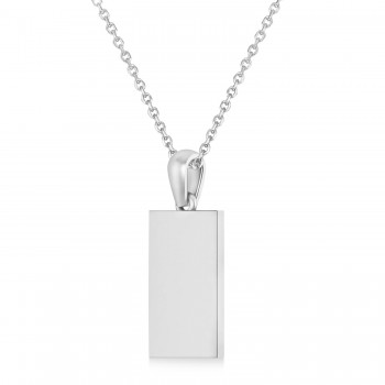 Israel Flag with Star of David Pendant Necklace 14K White Gold