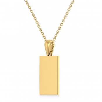 Israel Flag with Star of David Pendant Necklace 14K Yellow Gold