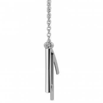 I Love You Envelope Pendant Necklace 14K White Gold