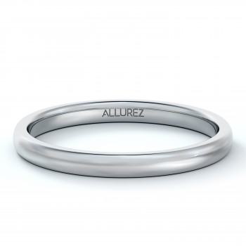 Dome Comfort Fit Wedding Ring Band Palladium (2mm)