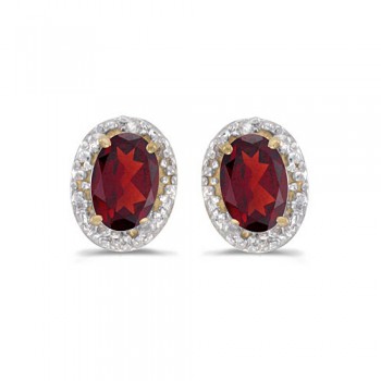 Diamond and Ruby Earrings in 14k Yellow Gold (1.20ct)