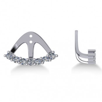 Freeform Diamond Earring Jackets in 14k White Gold (0.70ct)