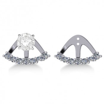 Freeform Diamond Earring Jackets in 14k White Gold (0.70ct)