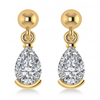 Diamond Dangling Pear Earrings 14k Yellow Gold (2.00ct)