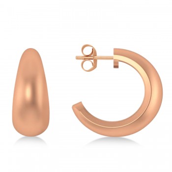 J Hoops Tusk Earrings 14K Rose Gold