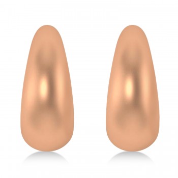 J Hoops Tusk Earrings 14K Rose Gold