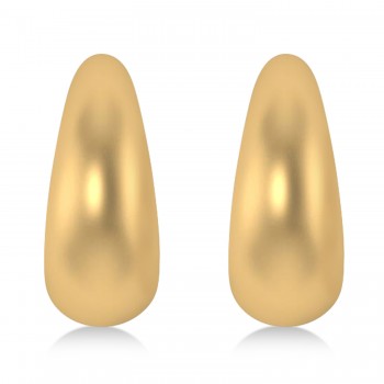 J Hoops Tusk Earrings 14K Yellow Gold
