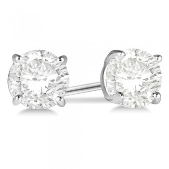 0.25ct. 4-Prong Basket Diamond Stud Earrings 14kt White Gold (H, SI1-SI2)