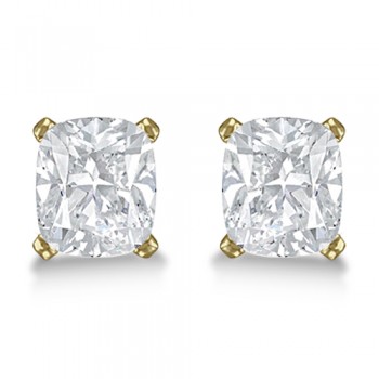 2.00ct. Cushion-Cut Diamond Stud Earrings 14kt Yellow Gold (H, SI1-SI2)