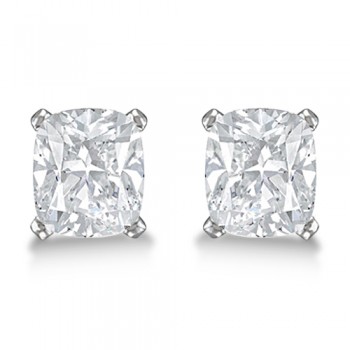 1.50ct. Cushion-Cut Diamond Stud Earrings 14kt White Gold (G-H, VS2-SI1)
