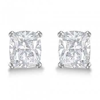 1.50ct. Cushion-Cut Diamond Stud Earrings 14kt White Gold (G-H, VS2-SI1)