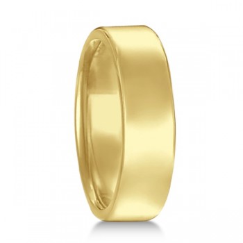 Euro Dome Comfort Fit Wedding Ring Men's Band 14k Yellow Gold (5mm)