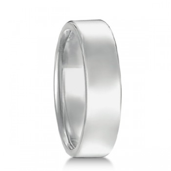 Euro Dome Comfort Fit Wedding Ring Men's Band in Platinum (5mm)