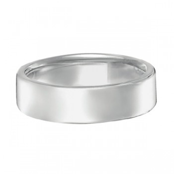 Euro Dome Comfort Fit Wedding Ring Men's Band in Platinum (5mm)