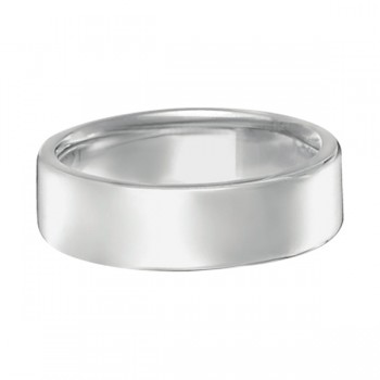 Euro Dome Comfort Fit Wedding Ring Men's Band in Palladium (6mm)