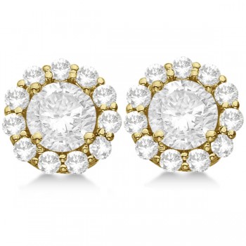 1.00ct. Halo Diamond Stud Earrings 14kt Yellow Gold (H, SI1-SI2)