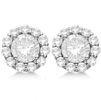 1.50ct. Halo Lab Diamond Stud Earrings Platinum (G-H, SI1)