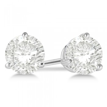 1.50ct. 3-Prong Martini Diamond Stud Earrings Platinum (G-H, VS2-SI1)